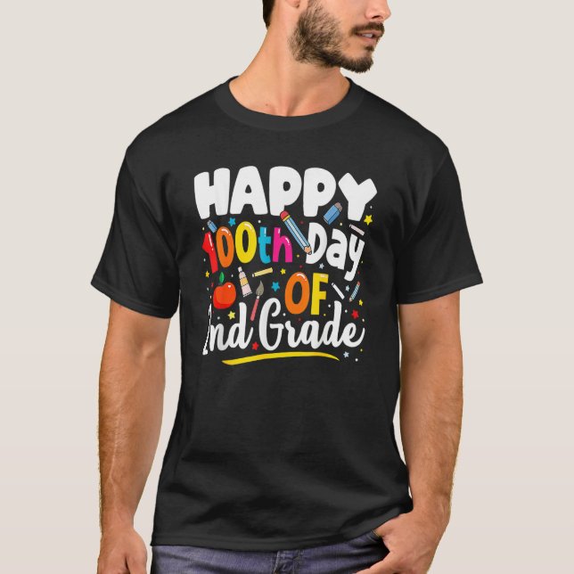 100 Days Of School Shirt Teacher Gift 100th Day Of (Front)