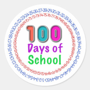 100 Days of School Stickers