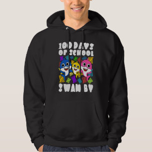 100 Days of School Swam by Shark  100th Day Boys G Hoodie