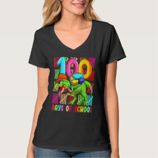 100 Days Of School T REX 100th Day Dinosaur Gift K T-Shirt