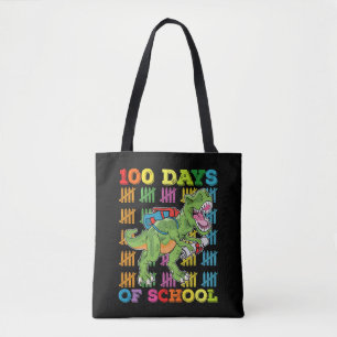 100 Days Of School T Rex Dinosaur Teacher Student Tote Bag