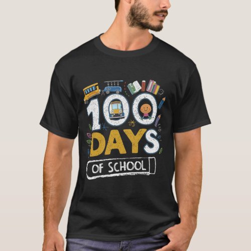 100 Days of School t_shirt Design