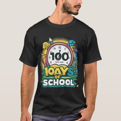 100 Days of School t_shirt Design