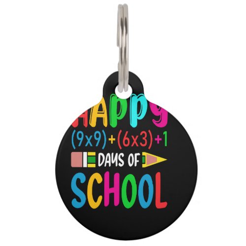 100 days of school t shirt design with school elem pet ID tag