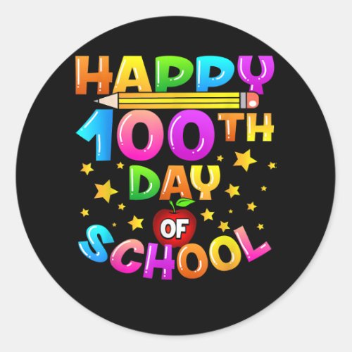 100 Days of School Teacher 100th Day of School  Classic Round Sticker