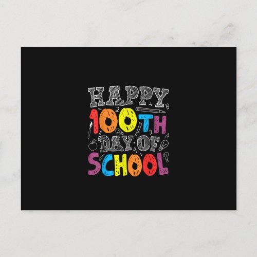 100 Days Of School Teacher 100Th Day Of School Cle Announcement Postcard