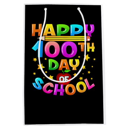 100 Days of School Teacher 100th Day of School  Medium Gift Bag