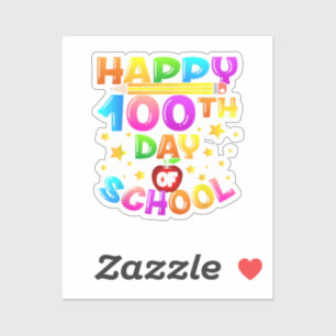 100 Days of School Teacher 100th Day of School  Sticker