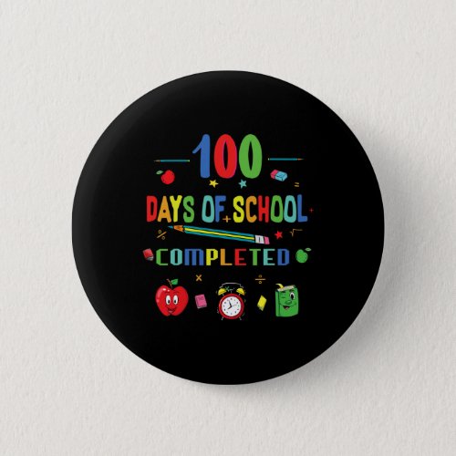 100 Days Of School Teacher And Student  Button
