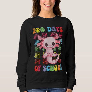 100 Days of School Teacher Happy 100 Days Axolotl  Sweatshirt