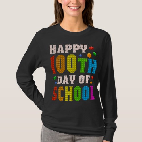 100 Days Of School Teacher Kids Boys Brick Master  T_Shirt