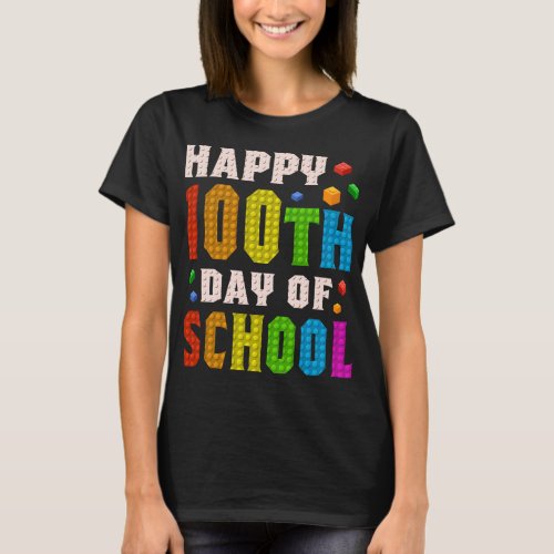 100 Days Of School Teacher Kids Boys Brick Master  T_Shirt