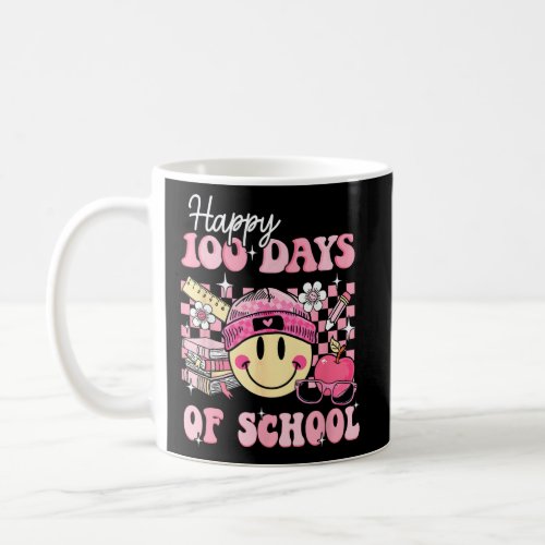 100 Days Of School Teacher Kids Retro Groovy 100th Coffee Mug