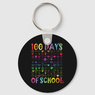100 Days Of School Teacher Kids Student Boy Girl 1 Keychain