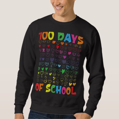 100 Days Of School Teacher kids Student Boy Girl 1 Sweatshirt