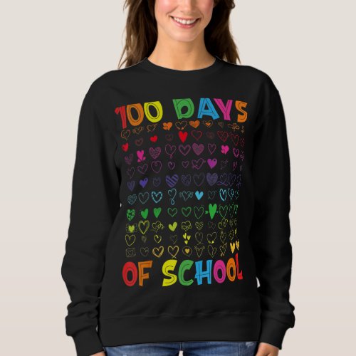 100 Days Of School Teacher kids Student Boy Girl 1 Sweatshirt