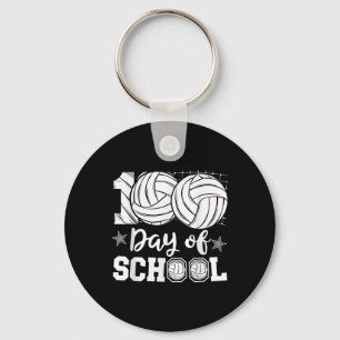100 Days Of School Teacher Kids Volleyball 100th Keychain