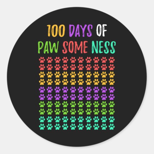 100 Days of School Teacher Student 45 Classic Round Sticker