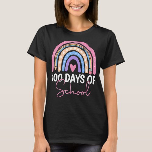 100 Days Of School Teacher Student Kids 100th Day  T_Shirt