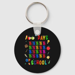 100 Days Of School Teacher Student's First 100 Day Keychain