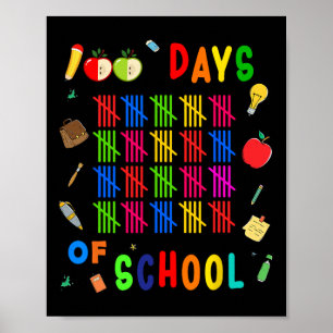 100 Days Of School Teacher Student's First 100 Day Poster