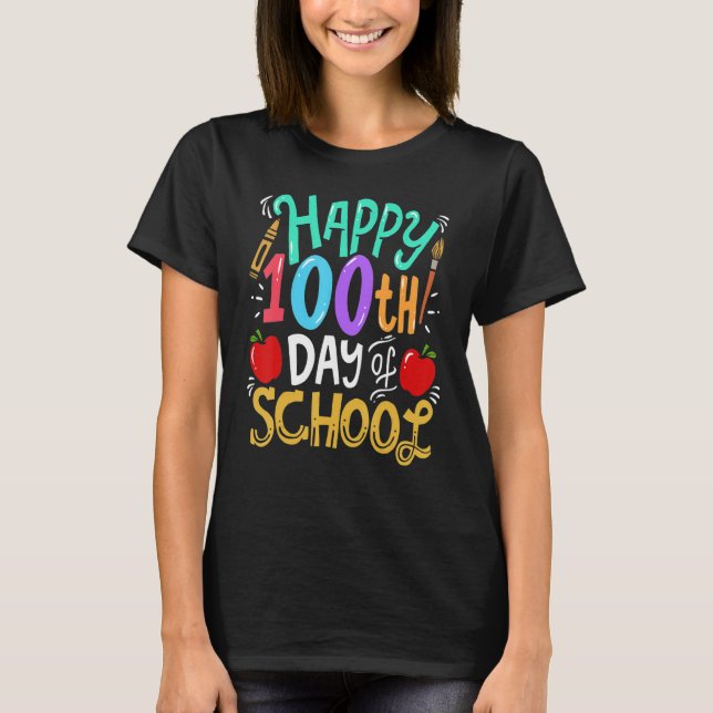 100 Days Of School Teacher T-Shirt (Front)