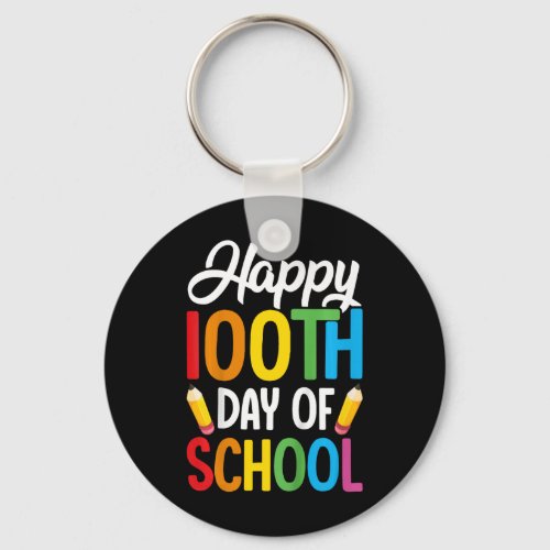 100 Days Of School Teachers Kids Girls Boys 100th  Keychain