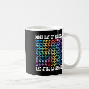 100 Days Of School Tie Dye Hearts Numbers 100 Day Coffee Mug
