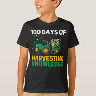 100 Days Of School Tractor Farming 100th Day Farm T-Shirt