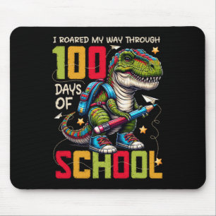 100 Days Of School Trex 100 Days Smarter 100th Day Mouse Pad