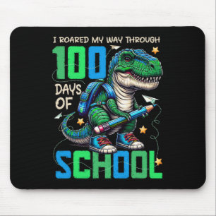 100 Days Of School Trex 100 Days Smarter 100th Day Mouse Pad