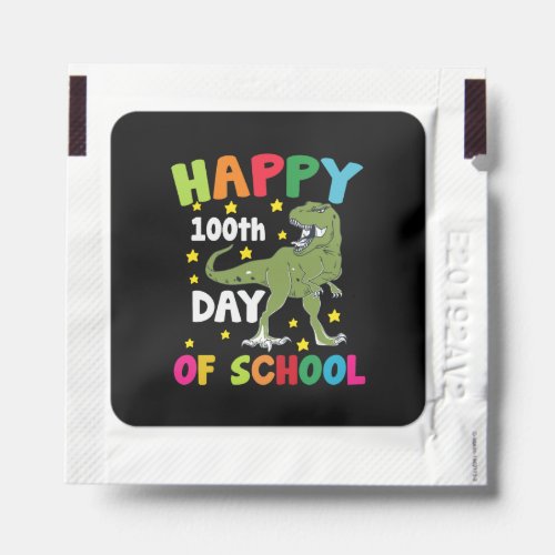 100 Days Of School Trex 100th Day of School  Hand Sanitizer Packet