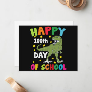 100 Days Of School Trex 100th Day of School  Note Card