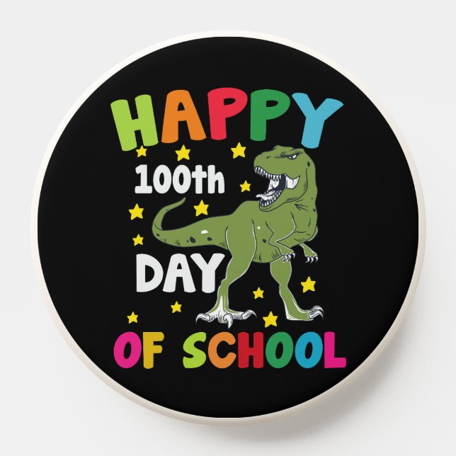 100 Days Of School Trex 100th Day of School  PopSocket (Popsocket)