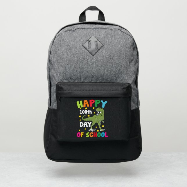 100 Days Of School Trex 100th Day of School Port Authority® Backpack (Front)