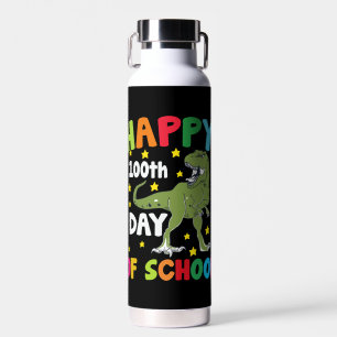 100 Days Of School Trex 100th Day of School Water Bottle