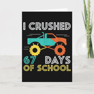 100 Days Of School Truck 67th Day Of School Six Se Card