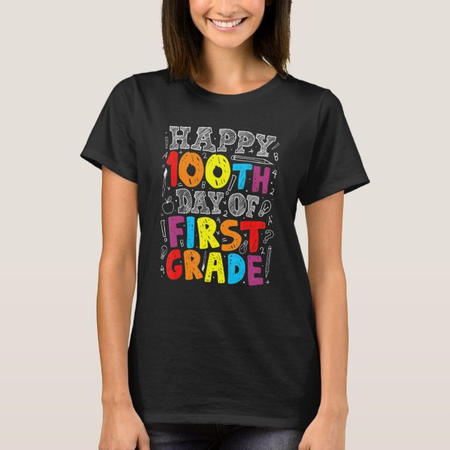 100 Days Of School Tshirt 100th Day Of 1st Grade T (Front)