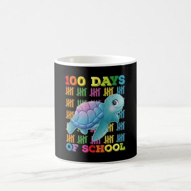 100 Days Of School Turtle Teacher Student Coffee Mug (Center)