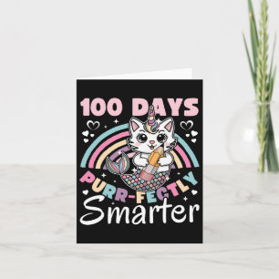 100 Days Of School Unicorn 100 Days Smarter 100th Card