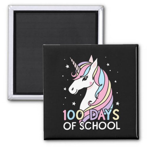 100 Days Of School Unicorn Girls Teacher 100th Day Magnet