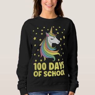 100 Days of School Unicorn Girls Teacher 100th Day Sweatshirt