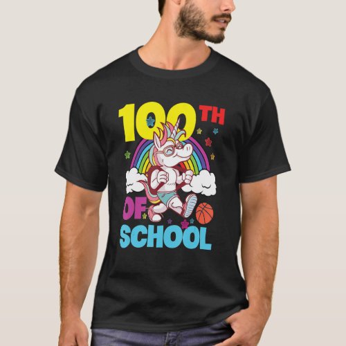 100 Days of School Unicorn Girls Teacher 100th Day T-Shirt