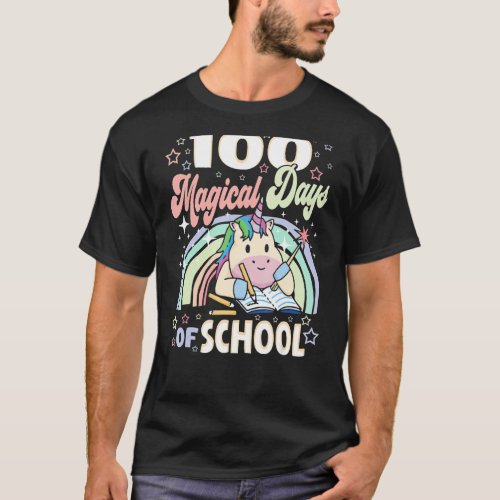 100 Days Of School Unicorn Magical 100th Day Of Sc T_Shirt