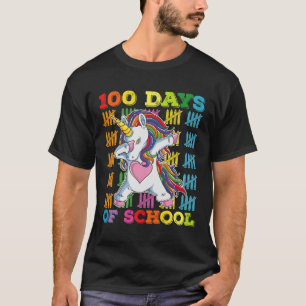 100 Days Of School Unicorn Teacher T-Shirt