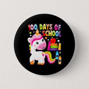 100 Days Of School Unicorn Toddler Girls 100th Day Button