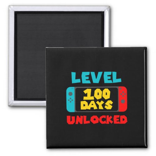 100 Days Of School Unlocked 100th Day Video Gamer  Magnet