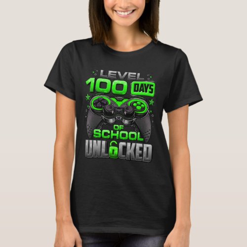 100 Days Of School Unlocked Boys 100th Day Of Scho T_Shirt