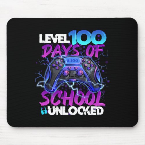 100 Days Of School Unlocked Gamer Boy Girl Video G Mouse Pad