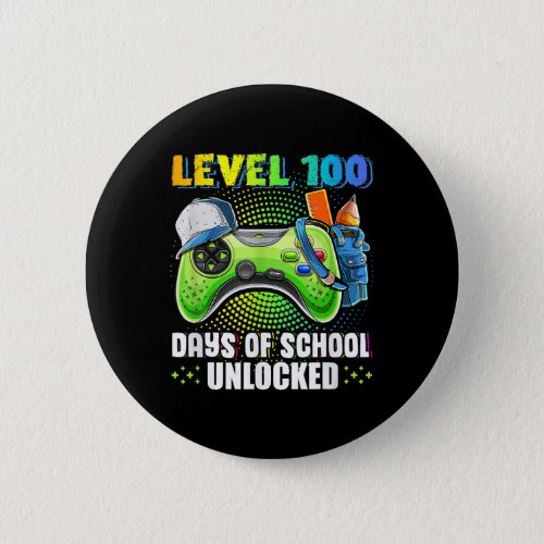 100 Days Of School Unlocked Gamer Video Games Boys Button